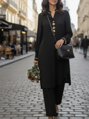 The 'Black Beauty' Pleated Co-ord
