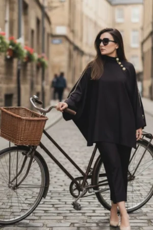 The 'Black Cascade' Poncho